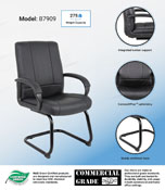 Boss Caressoft Mid Back Guest Chair, B7909
